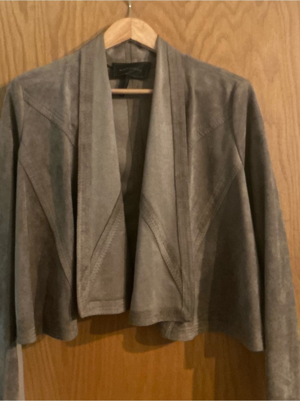 BCBGMaxAzria Women's Suede Open-Front Jacket in Mocha